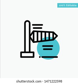 Air, Wind, Windy turquoise highlight circle point Vector icon. Vector Icon Template background