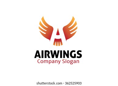 Air Wings Symbol Logo Design Illustration