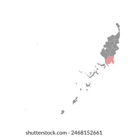 Airai State map, administrative division of Palau. Vector illustration.