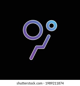 Icono del vector de gradiente azul del airbag