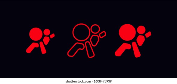 Airbag check sign vector icon