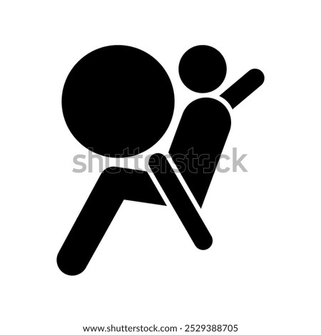 Airbag Icon. Car Airbag System. Vector Illustration. 