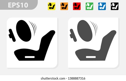 airbag icon symbol. Airbag element. symbol. Linear style sign for mobile concept and web design. Airbag symbol logo illustration. vector graphics - Vector. 