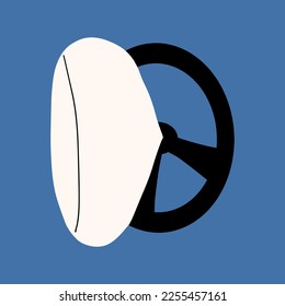 Airbag-Symbol. handgezeichnete Vektorgrafik