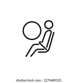 Airbag icon Vector Illustration on the white background.