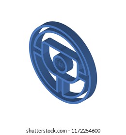 Airbag isometric left top view 3D icon