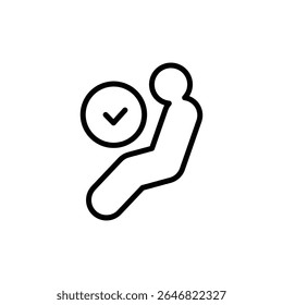 airbag outline icon symbol vector design good for web or mobile app
