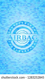 Airbag realistic light blue mosaic emblem