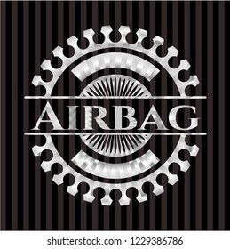 Airbag silver shiny badge
