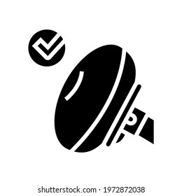 Airbag Testing Car Glyph Icon Vector. Airbag Testing Car Sign. Isolated Contour Symbol Black Illustration