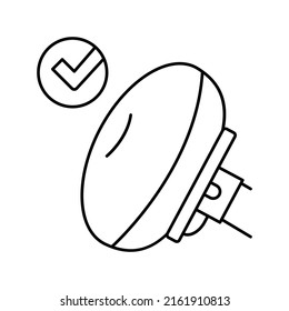 Airbag Testing Car Line Icon Vector. Airbag Testing Car Sign. Isolated Contour Symbol Black Illustration