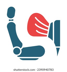 Airbag Vector Glyph Two Color Icon For Personal And Commercial Use.
