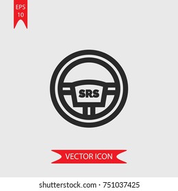 Airbag vector icon, illustration symbol
