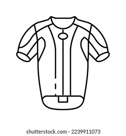 airbag vest motorcycle accessory line icon vector. airbag vest motorcycle accessory sign. isolated contour symbol black illustration