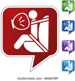 Airbag web button isolated on a background