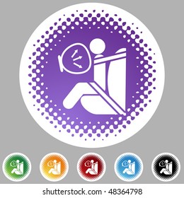 Airbag web button isolated on a background