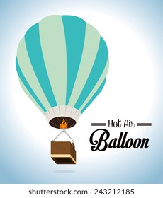 Airballoon design over blue background,vector illustration.