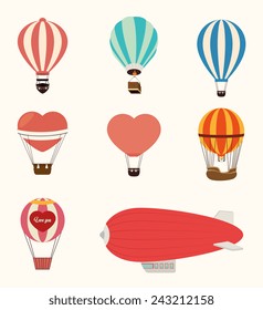 Airballoon design over white background,vector illustration.