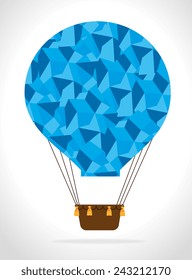 Airballoon design over white background,vector illustration.