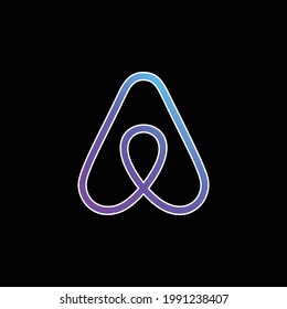 Airbnb blue gradient vector icon svg