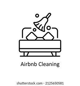 Airbnb Cleaning vector Outline icon for web isolated on white background EPS 10 file svg