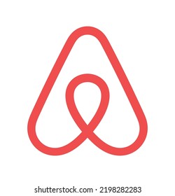 Airbnb logo symbol icon sign vector pink red white background isolated template svg