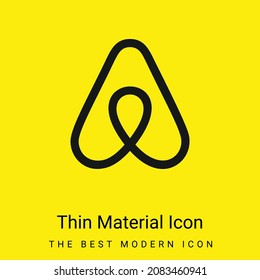 Airbnb minimal bright yellow material icon svg