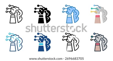 Airborne Contaminants icon set multiple style collection 

