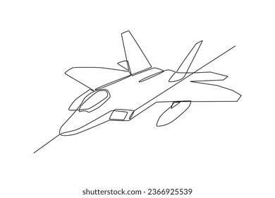 Combatiente aerotransportado, Vector de icono del avión, ilustración sólida, pictograma aislado en blanco. Concepto de minimalismo dibujo de una línea diseño gráfico ilustración vectorial del plano.