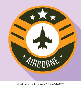 Airborne logo. Flat illustration of airborne vector logo for web design