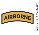 Airborne Patch Badge. Vector art illustration