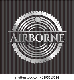 Airborne silver shiny emblem