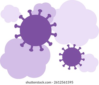 Airborne Virus Isolated Vector Illustration