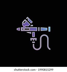 Airbrush blue gradient vector icon