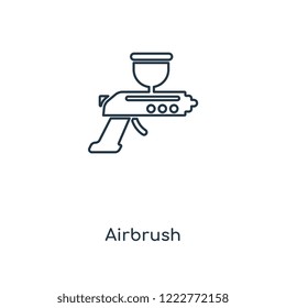 Airbrush concept line icon. Linear Airbrush concept outline symbol design. This simple element illustration can be used for web and mobile UI/UX.