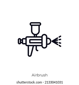 Airbrush icon. Outline style icon design isolated on white background