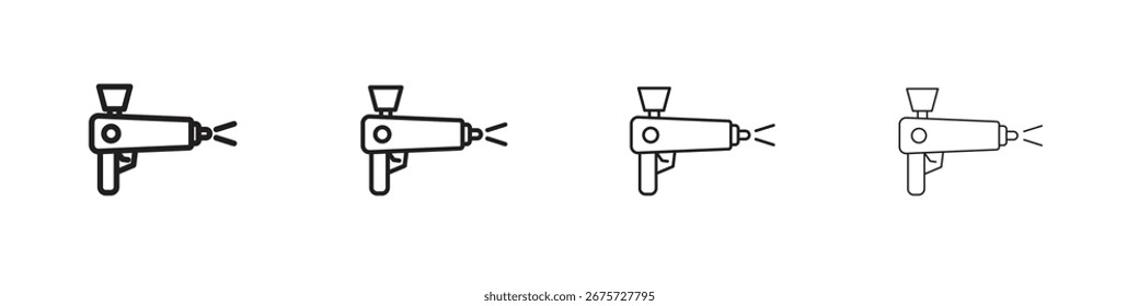 Airbrush icon vector illustration, line design icon. Editable strokes.