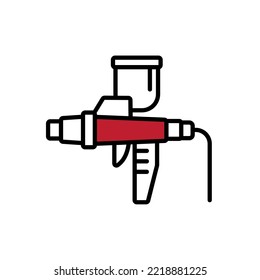 Airbrush-Symbol, Vektorhintergrund, weißer Hintergrund
