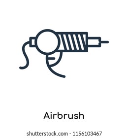 Airbrush icon vector isolated on white background, Airbrush transparent sign , thin symbols or lined elements in outline style