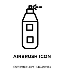 Airbrush icon vector isolated on white background, Airbrush transparent sign , line and outline elements in linear style