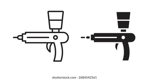 Conjunto de Vectores simples de iconos de aerógrafo. conjunto de símbolos de signos de logotipo