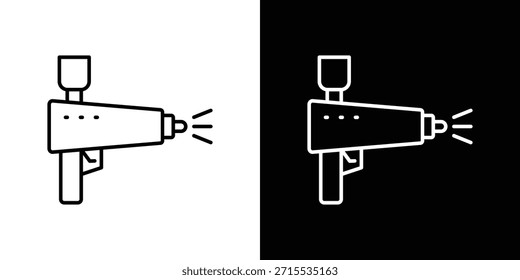 Airbrush icons for UI elements. High-quality vector illustration.