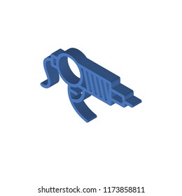 Airbrush isometric left top view 3D icon