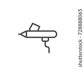 Airbrush line icon, outline vector sign, linear style pictogram isolated on white. Symbol, logo illustration. Editable stroke