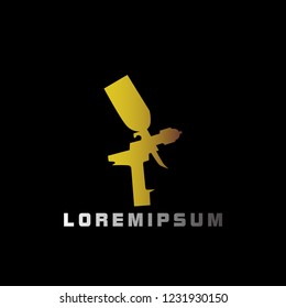 airbrush logo with deep philosophy for technology startup company. airbrush has mean creativity