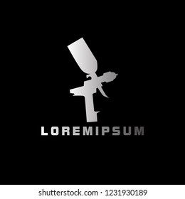 airbrush logo with deep philosophy for technology startup company. airbrush has mean creativity