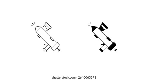 airbrush set icon with white background vector stock illustration