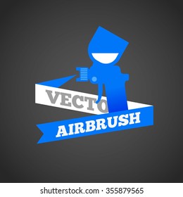 Airbrush or spray gun vector.
