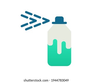 airbrush spray painting single isolated icon with gradient style
