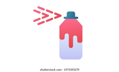 airbrush spray painting single isolated icon with smooth style